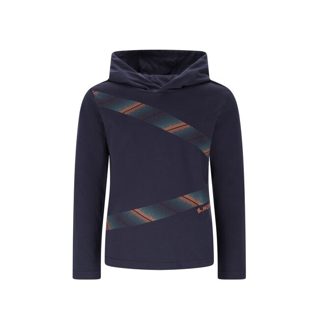B.Nosy winter t-shirt jongens - navy blauw - Ted - capuchon/longsleeve