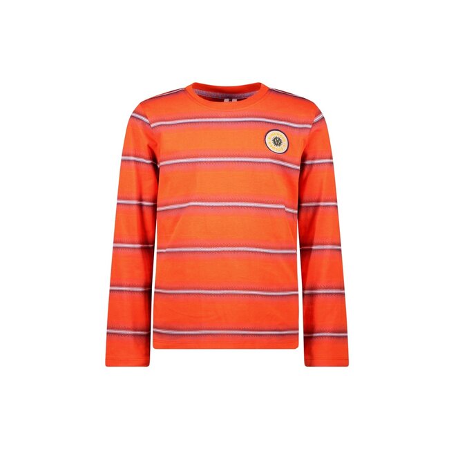 B.Nosy winter t-shirt jongens - rood - Tobias - gestreept/longsleeve