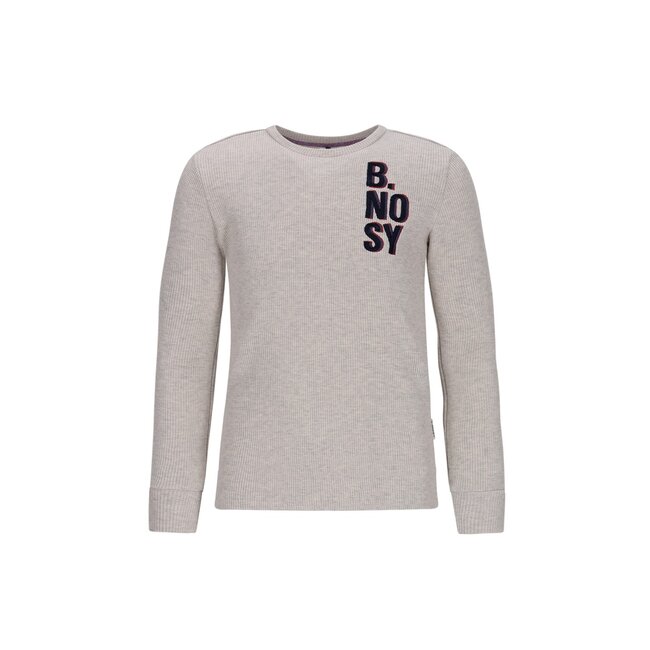 B.Nosy winter t-shirt jongens - beige - Thomas - wafelstructuur/longsleeve