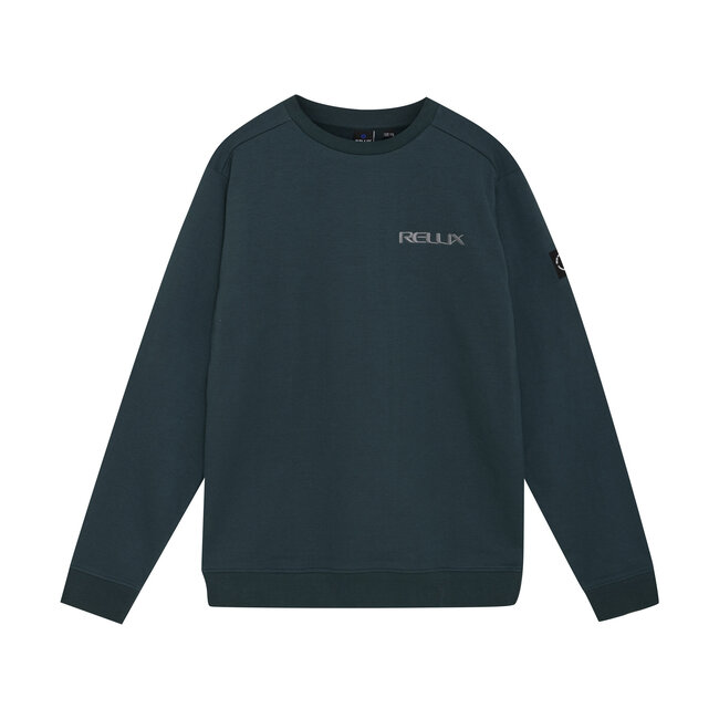 Rellix winter sweater jongens - groen - badge