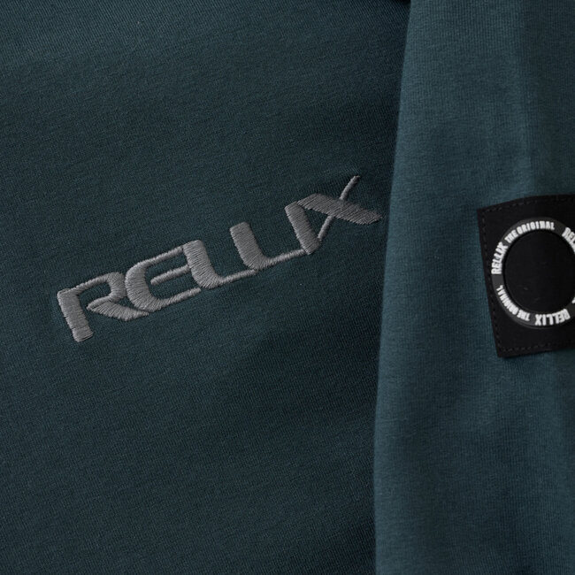 Rellix winter sweater jongens - groen - badge