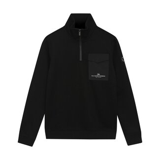 Rellix winter sweater jongens - zwart - rits, zak
