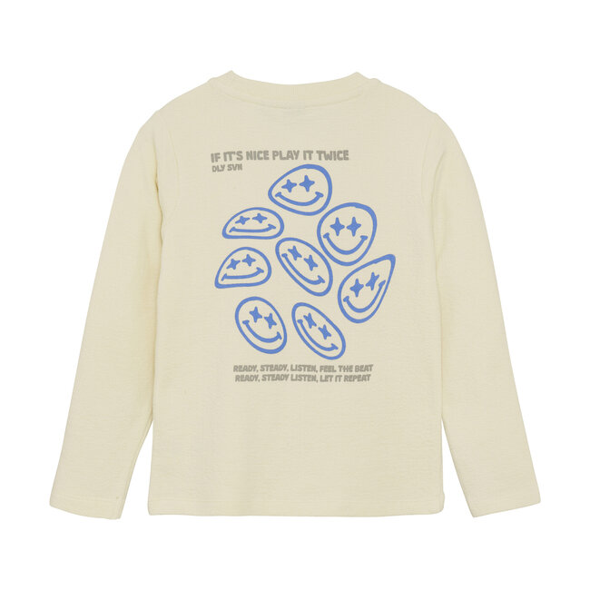 Daily7 winter t-shirt jongens - wit - longsleeve/backprint