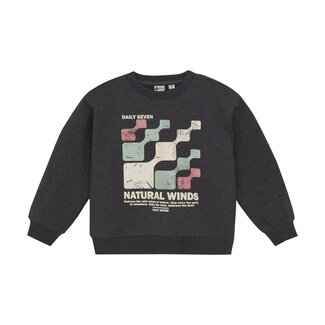 Daily7 winter sweater jongens - grijs - oversized