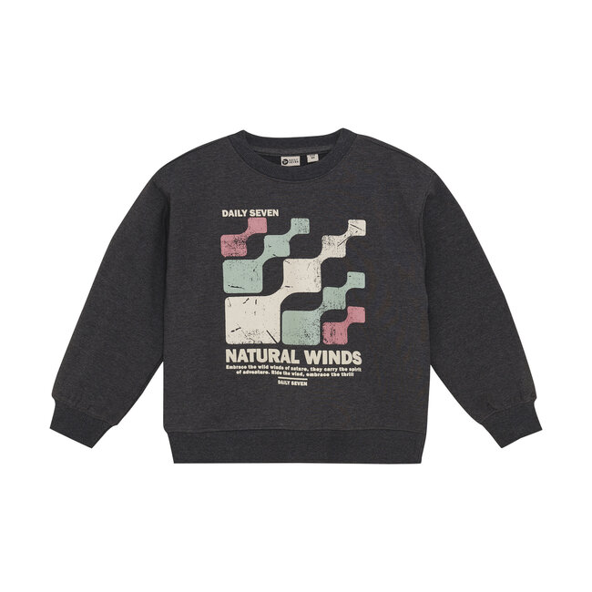Daily7 winter sweater jongens - grijs - oversized