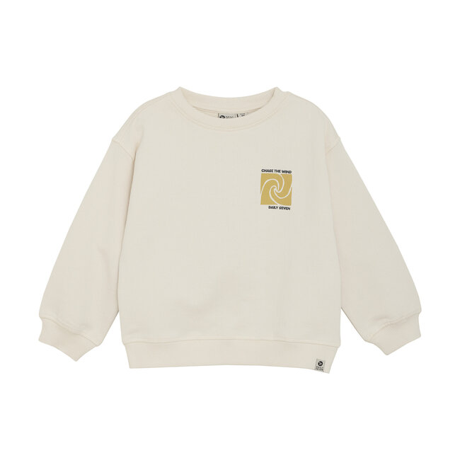 Daily7 winter sweater jongens - zand - oversized/backprint