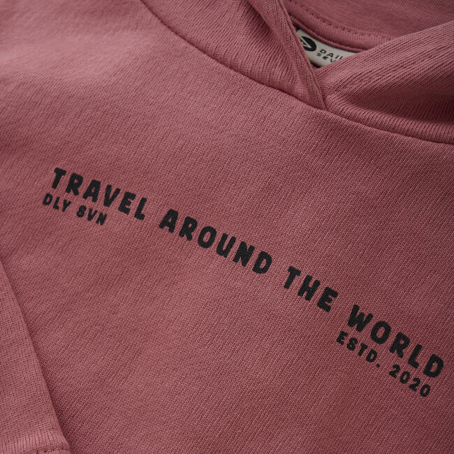 Daily7 winter hoodie jongens - rood - print