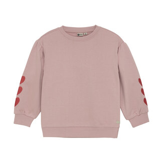 Daily7 winter sweater meisjes - roze - hart borduursel