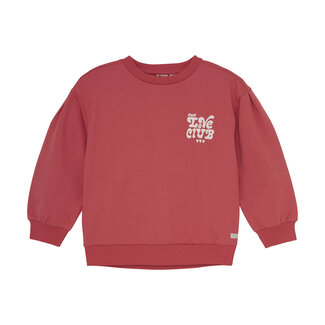 Daily7 winter sweater meisjes - rood - brushed print