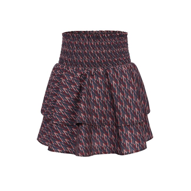 LOOXS 10sixteen winter smock skort meisjes - bordeaux rood/roze - camouflage