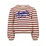 LOOXS Little winter sweater meisjes - rood - gestreept/lurex