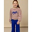 LOOXS Little winter sweater meisjes - rood - gestreept/lurex
