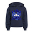 LOOXS Little winter sweater meisjes - donker blauw - ruffle/met capuchon