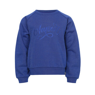 LOOXS Little winter sweater meisjes - blauw - lurex LOOXS Little winter sweater meisjes - blauw - lurex