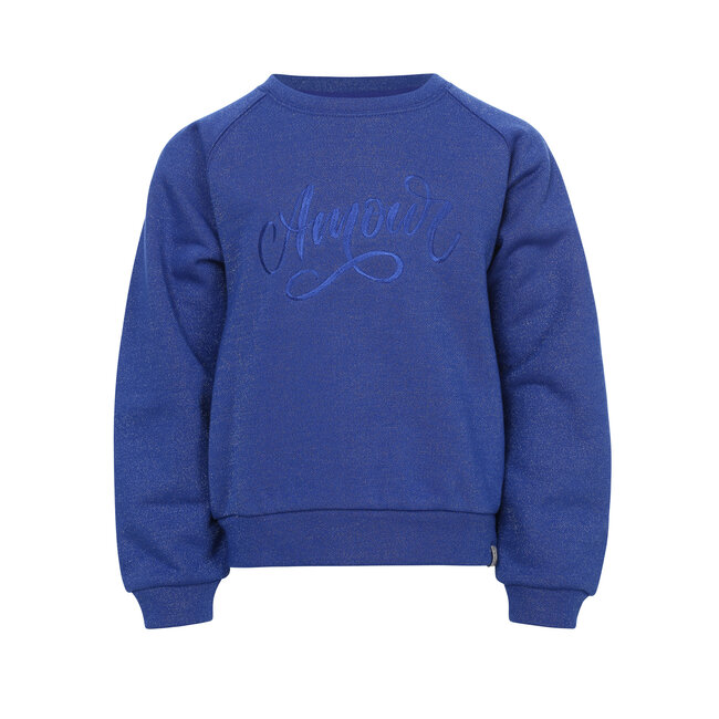 LOOXS Little winter sweater meisjes - blauw - lurex