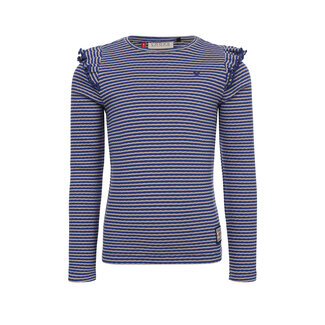 LOOXS Little winter t-shirt meisjes - blauw - geruit/gestreept/longsleeve LOOXS Little winter t-shirt meisjes - blauw - geruit/gestreept/longsleeve