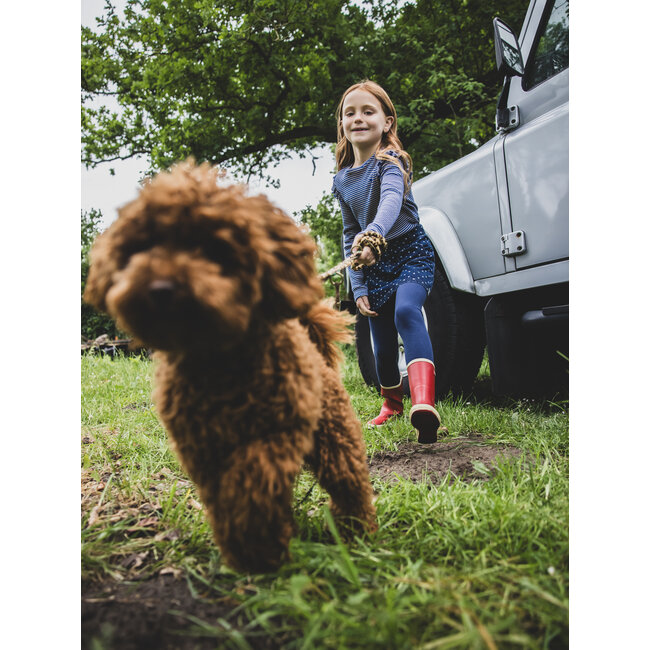 LOOXS Little winter t-shirt meisjes - blauw - geruit/gestreept/longsleeve