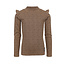 LOOXS Little winter t-shirt meisjes - bruin - mini luipaard/rib/longsleeve