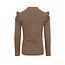 LOOXS Little winter t-shirt meisjes - bruin - mini luipaard/rib/longsleeve