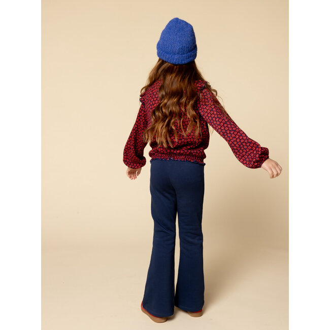 LOOXS Little winter flare broek meisjes - donker blauw