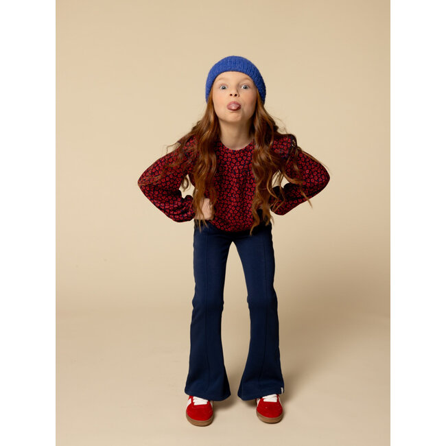 LOOXS Little winter flare broek meisjes - donker blauw