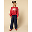 LOOXS Little winter denim wide leg broek meisjes - blauw - hart