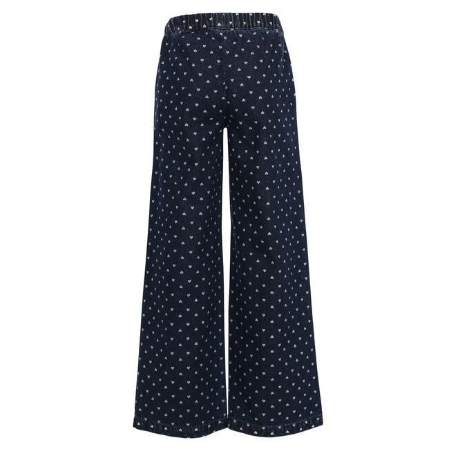LOOXS Little winter denim wide leg broek meisjes - blauw - hart
