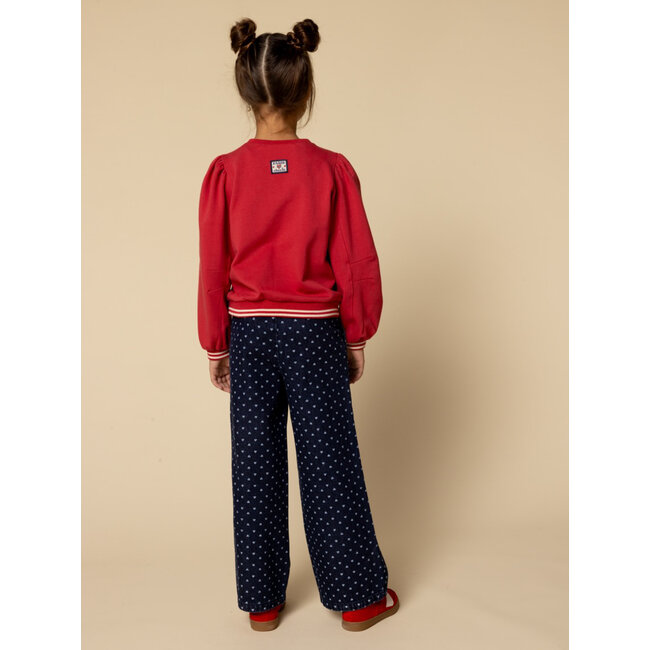 LOOXS Little winter denim wide leg broek meisjes - blauw - hart