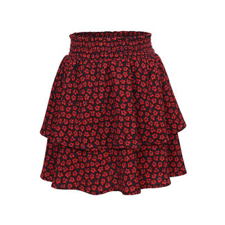 LOOXS Little winter crinckle rok meisjes - rood - bloem LOOXS Little winter crinckle rok meisjes - rood - bloem