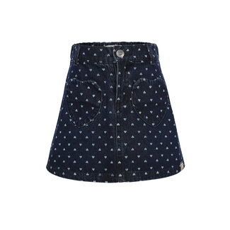 LOOXS Little winter denim rok meisjes - blauw - hart LOOXS Little winter denim rok meisjes - blauw - hart