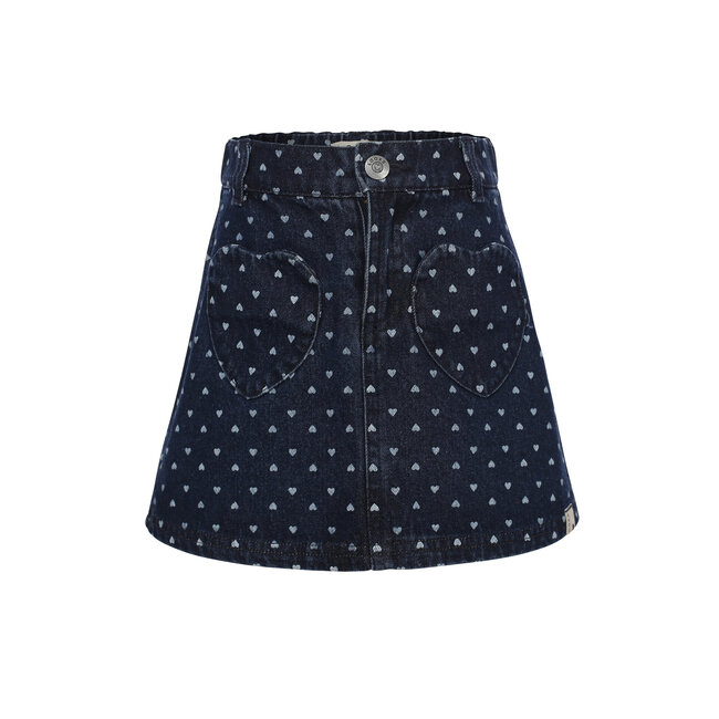 LOOXS Little winter denim rok meisjes - blauw - hart