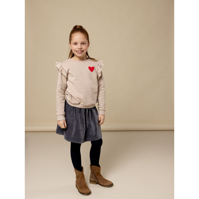 LOOXS Little winter velvet rok meisjes - donker blauw