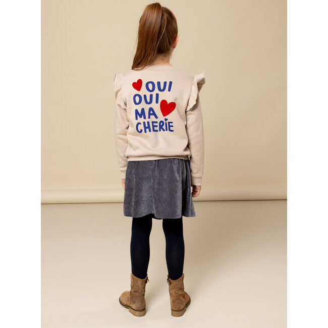 LOOXS Little winter velvet rok meisjes - donker blauw