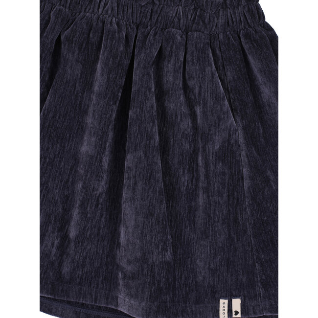 LOOXS Little winter velvet rok meisjes - donker blauw