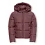 Kids ONLY winter winterjas meisjes - rood bruin - KogJuta - puffer - capuchon
