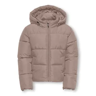 Kids ONLY winter winterjas meisjes - beige - KogJuta - puffer - capuchon