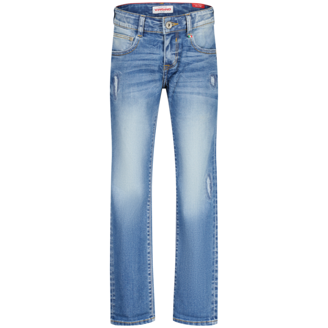 Vingino winter jeans broek jongens - old vintage blauw - Dante craftes - slim fit