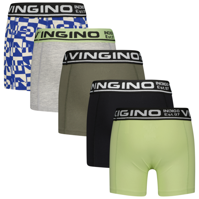 Vingino winter ondergoed jongens - lime - 5-pack