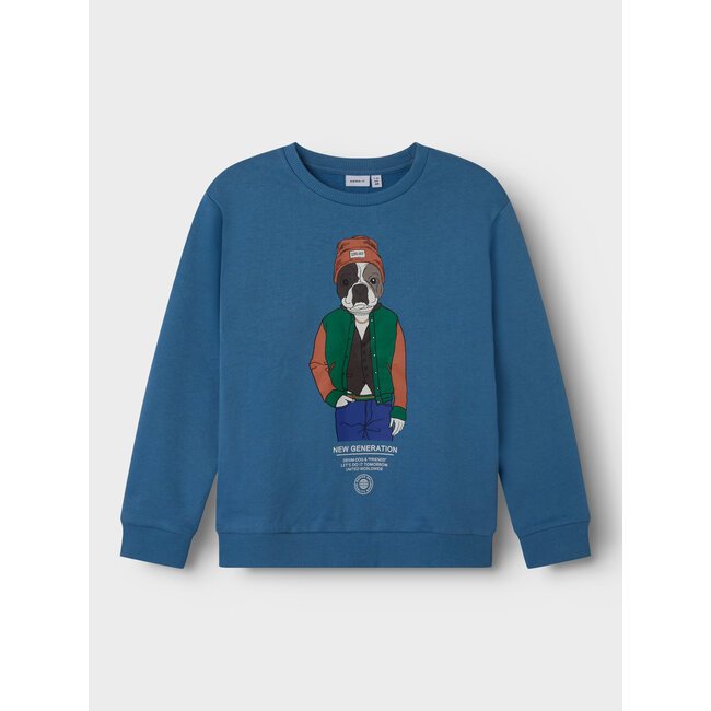 Name it winter sweater jongens - blauw - NkmPsalko