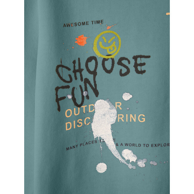 Name it winter sweater jongens - turquoise - NkmPbambo