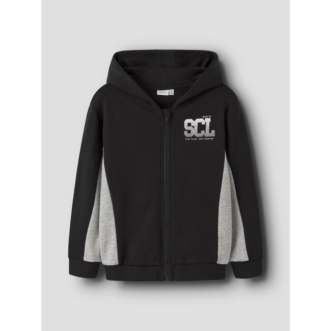 Name it winter sweat vest jongens - zwart - NkmLenno