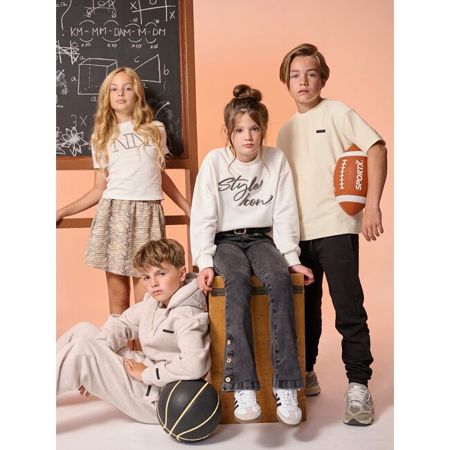 Nik&Nik winter jeansbroek meisjes - grijs denim - Saar