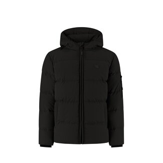 Ballin winter winterjas jongens - zwart - gewatteerd - logo badge