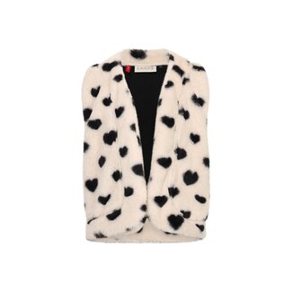 LOOXS Little winter gilet meisjes - wit - bond/hart LOOXS Little winter gilet meisjes - wit - bond/hart