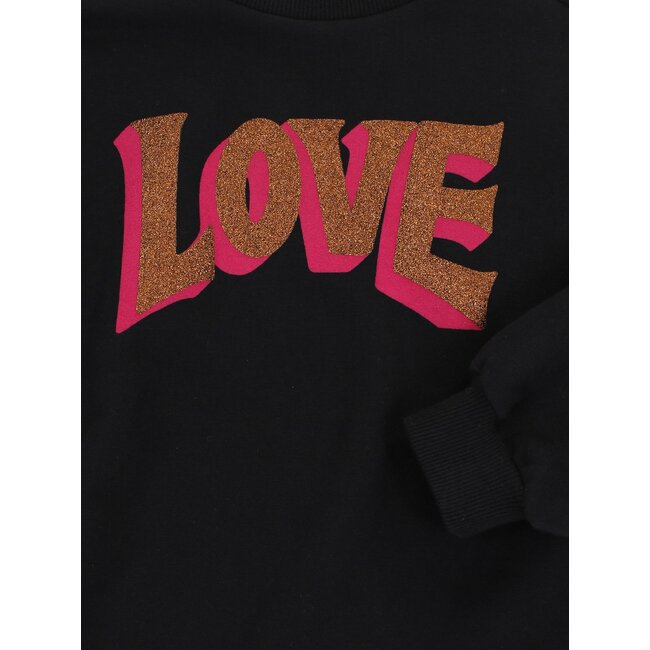 LOOXS Little winter sweater meisjes - zwart - ruffle