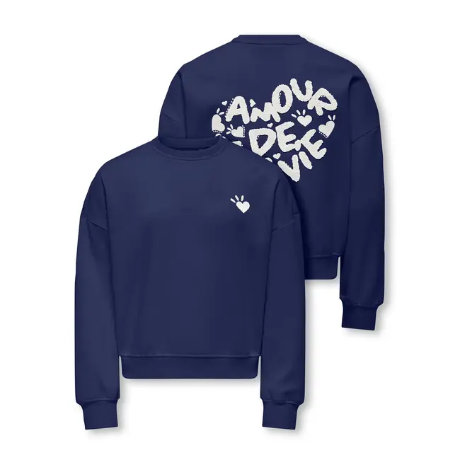 Kids ONLY winter sweater meisjes - blauw - KogTammie - relaxed fit