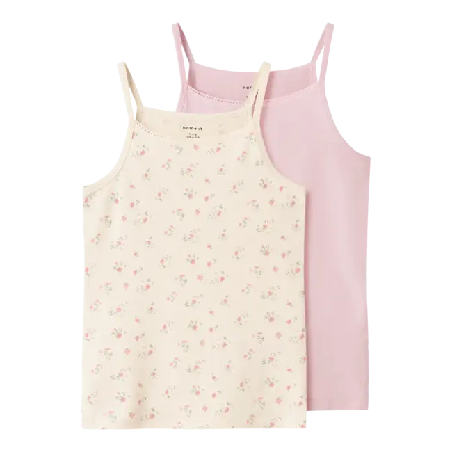 Name it winter ondergoed meisjes - wit - 2p top - NkfStrap