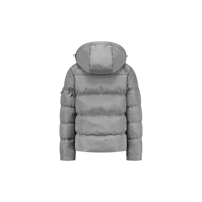 Malelions winter winterjas jongens - licht grijs - Patch Puffer