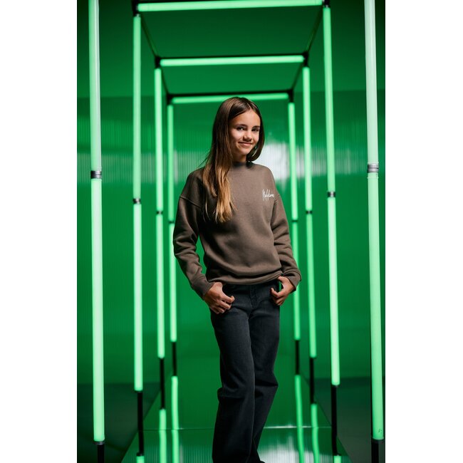 Malelions winter sweater meisjes - choco bruin - Tribe