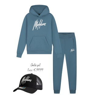 Malelions winter tracksuit jongens - blauw - Essentials + GRATIS PET!